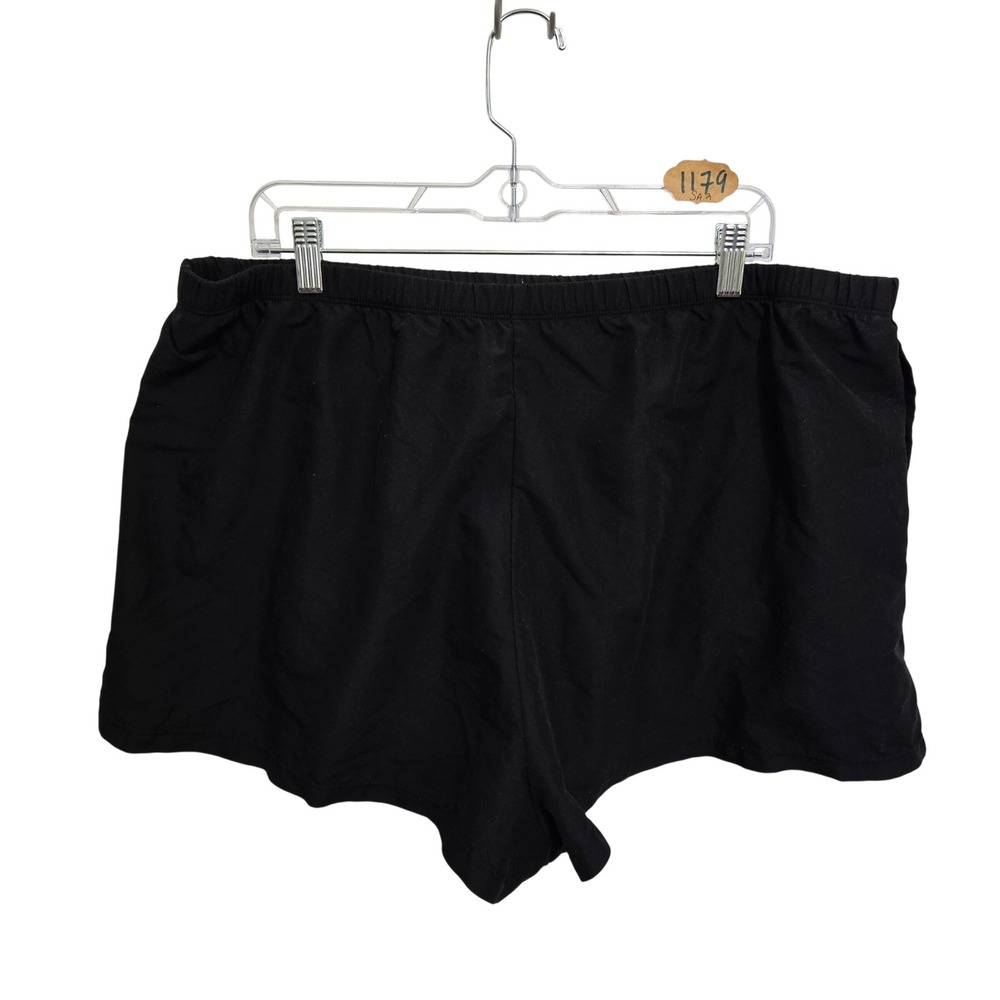 White Stag Womens Plus 2X 18-20 Black Swim Shorts Board Shorts with Liner